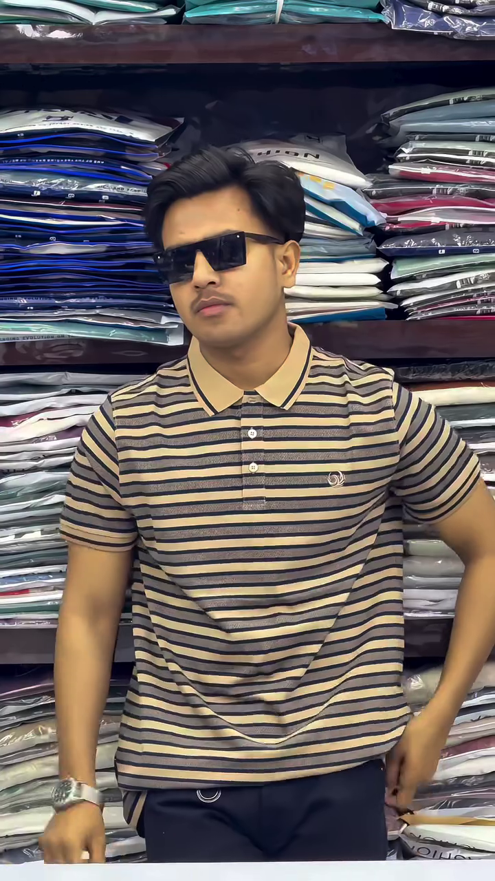 Men’s Half Sleeve Stripe T Shirt - Image 10
