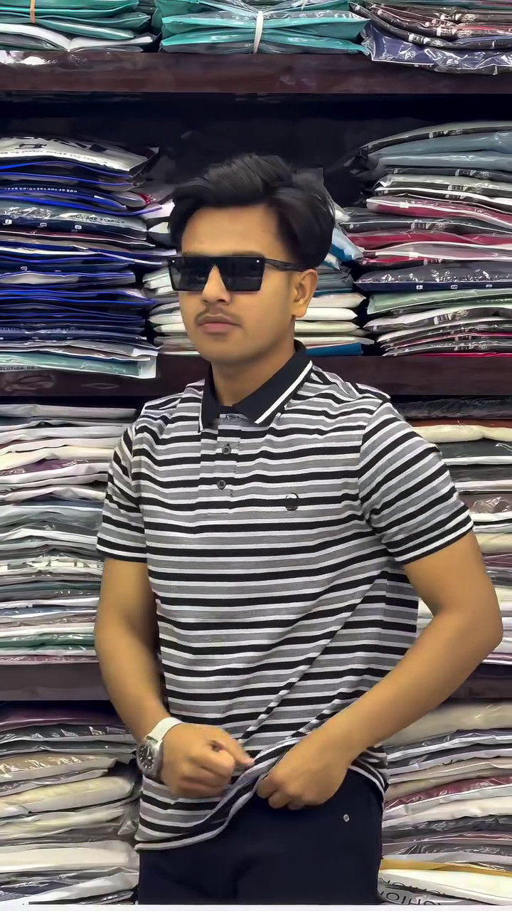 Men’s Half Sleeve Stripe T Shirt - Image 7
