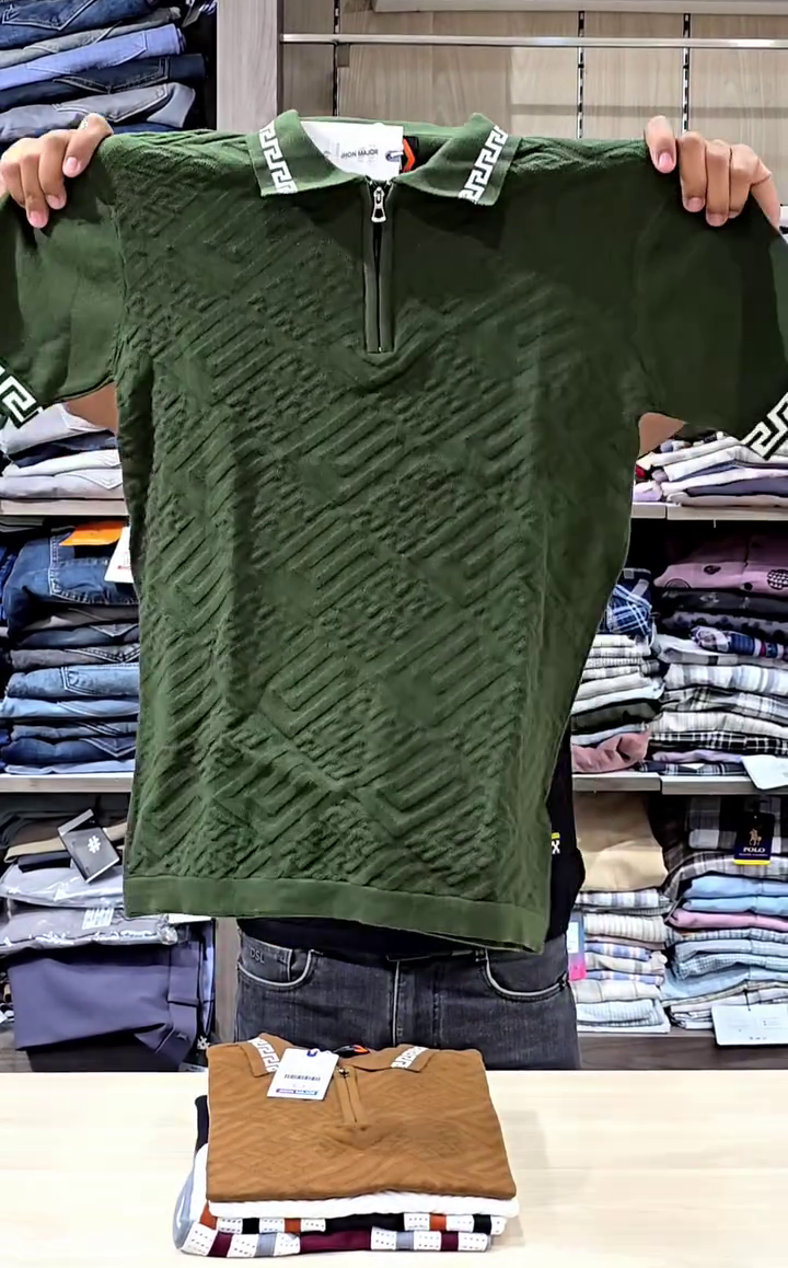 Men Polo Collar Slim Fit T-shirt - Image 6