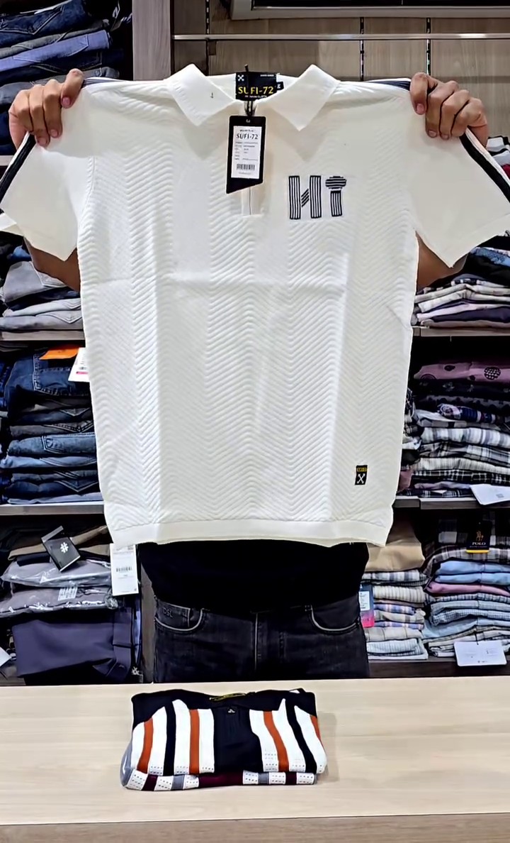 Men Polo Collar Slim Fit T-shirt - Image 5