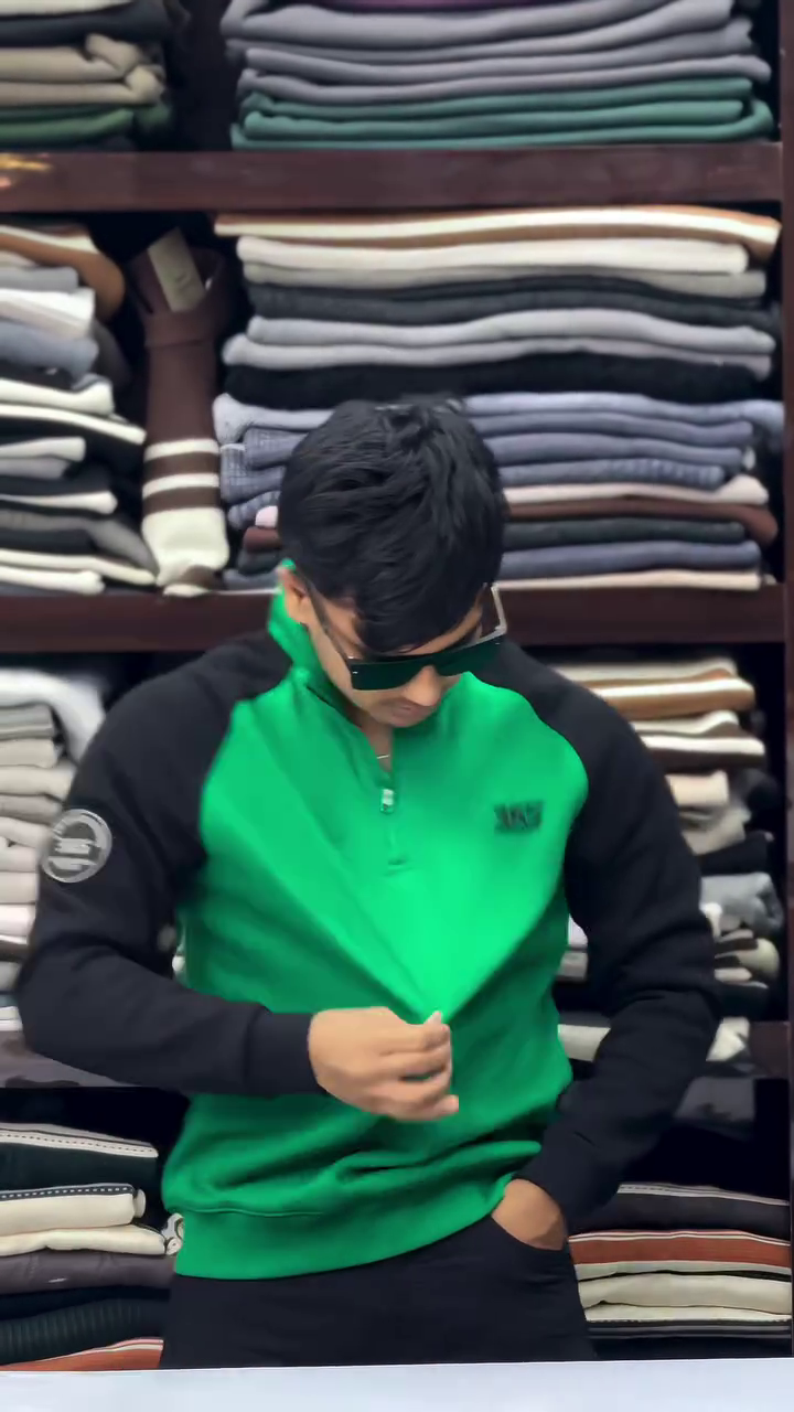 Men’s Stylish Full Sleeve T-Shirt with Contrast Sleeves - Image 2