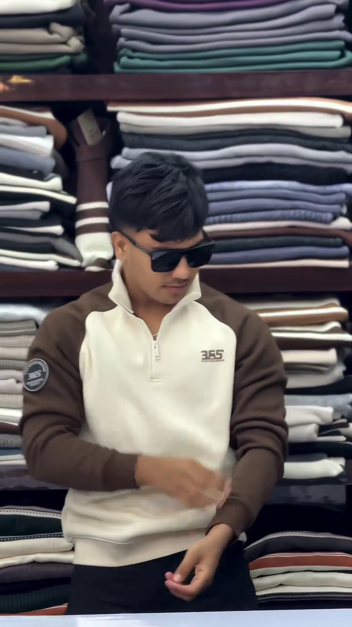 Men’s Stylish Full Sleeve T-Shirt with Contrast Sleeves - Image 3