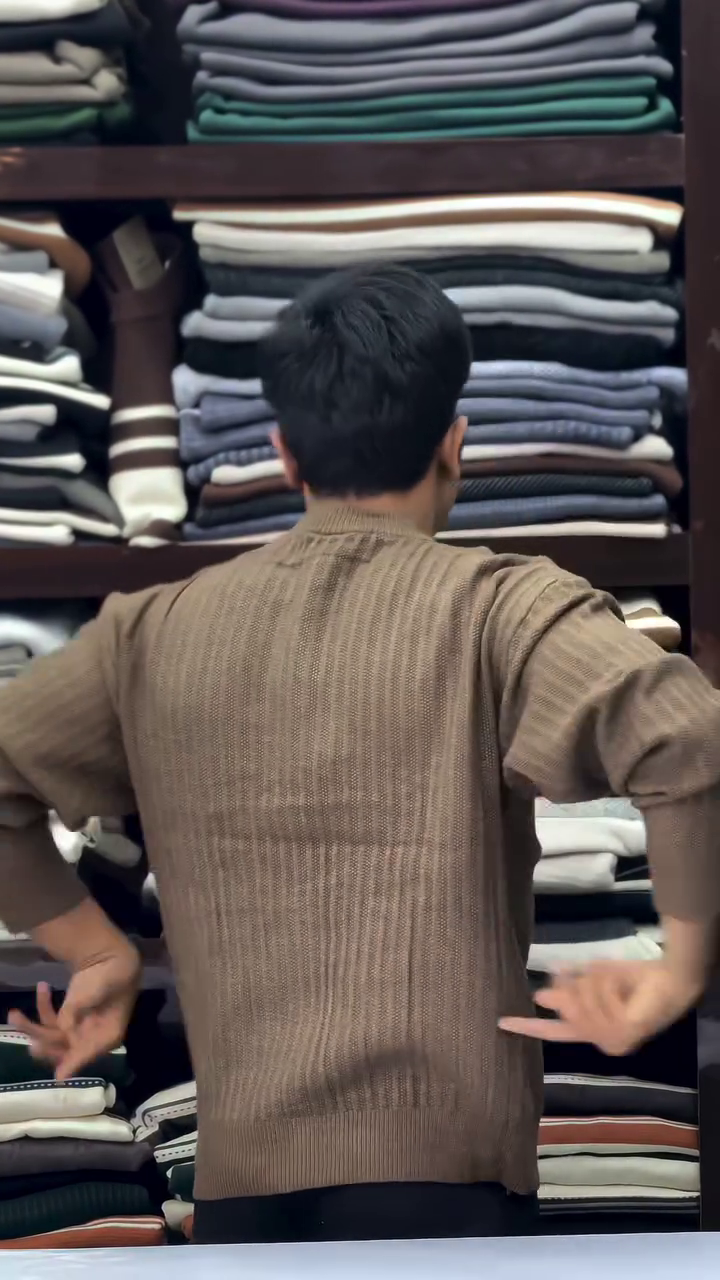 Premium Stretchable Smart Men’s Knitted Full Sleeve T-Shirt - Image 3
