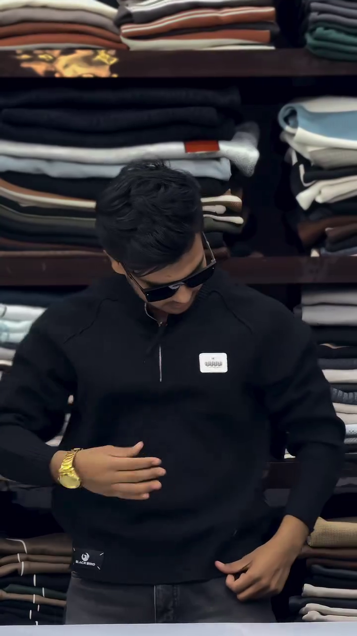 Premium Stretchable Men’s Full Sleeve Knitted T-Shirt - Image 3