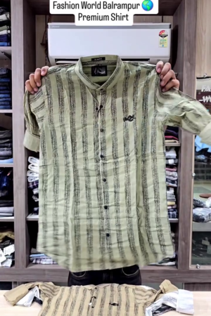 Premium Summer Comfort Men’s Stripe Linen Shirt