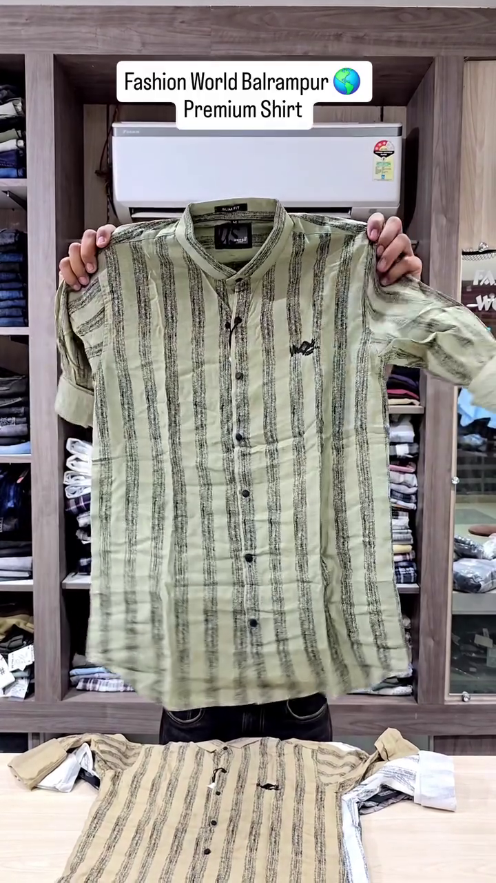 Premium Summer Comfort Men’s Stripe Linen Shirt