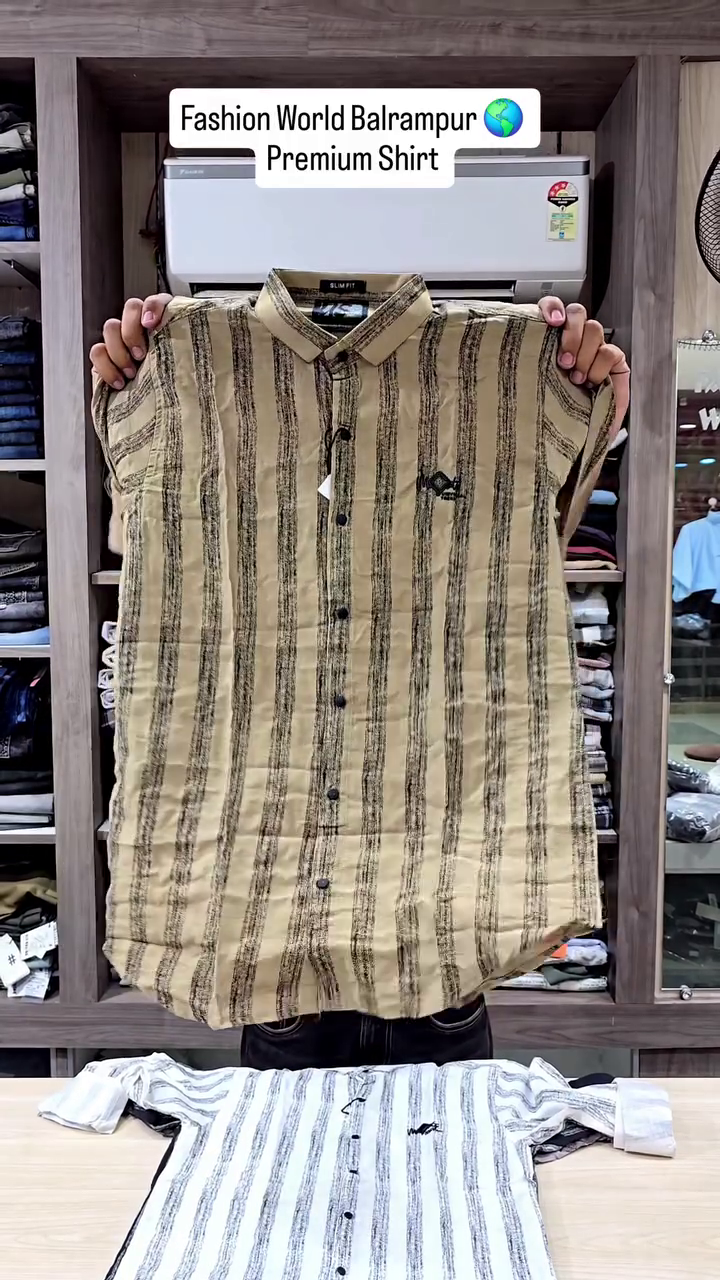 Premium Summer Comfort Men’s Stripe Linen Shirt - Image 2