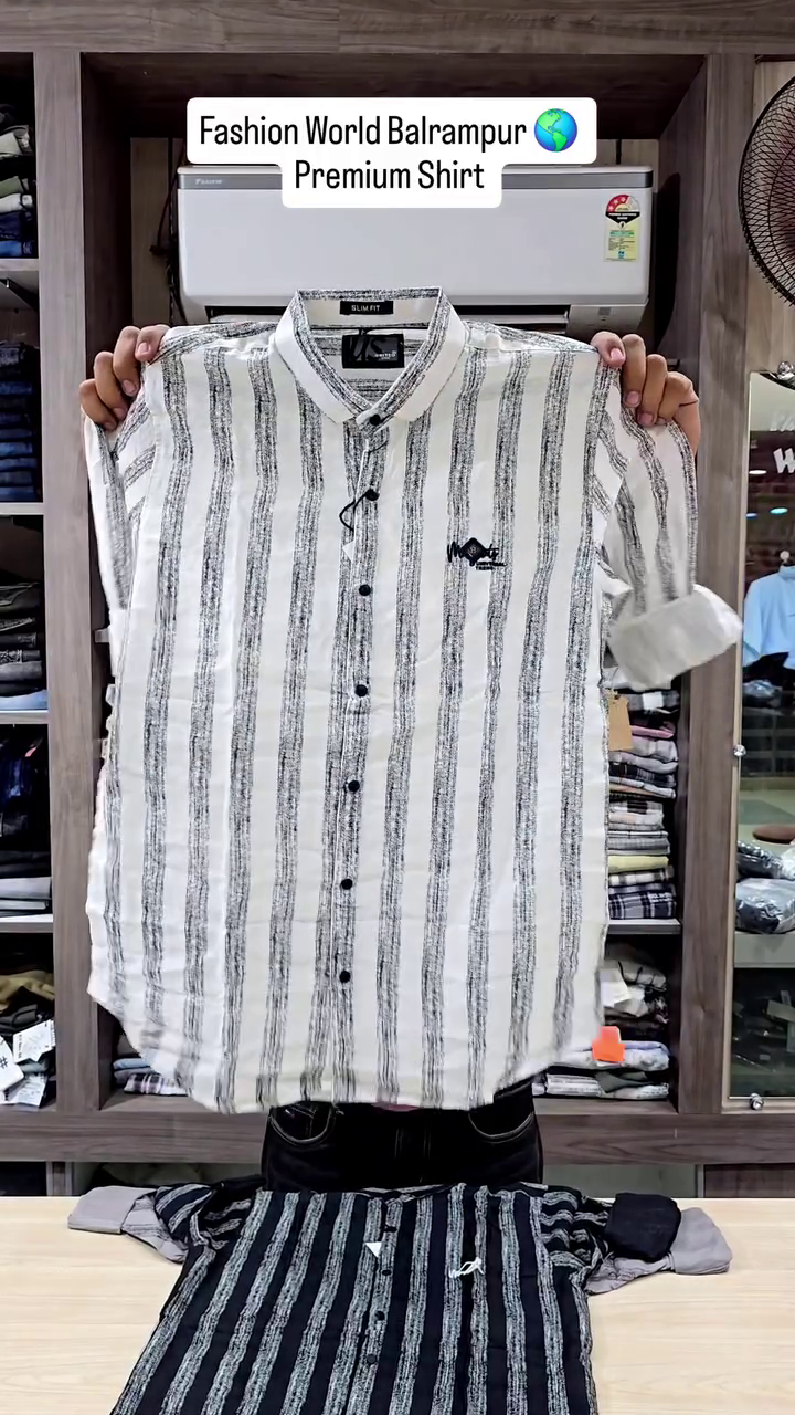 Premium Summer Comfort Men’s Stripe Linen Shirt - Image 3