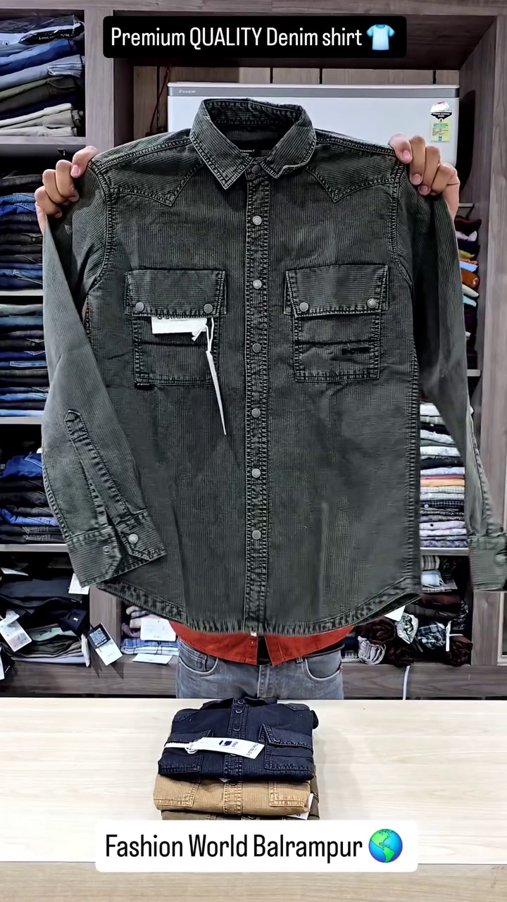 Smart Street Style Fashion Wear Men’s Classic Denim Shirt - Image 2
