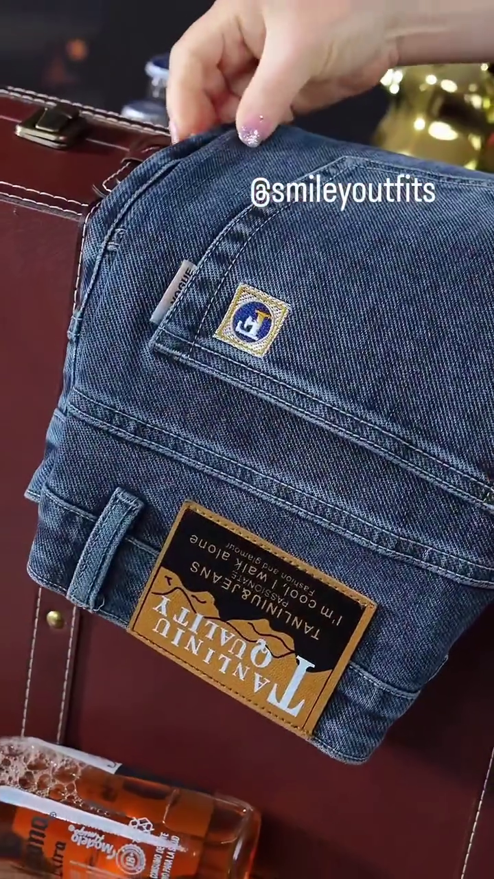 Men’s Blue Slim-Fit Casual Denim Jeans - Image 2