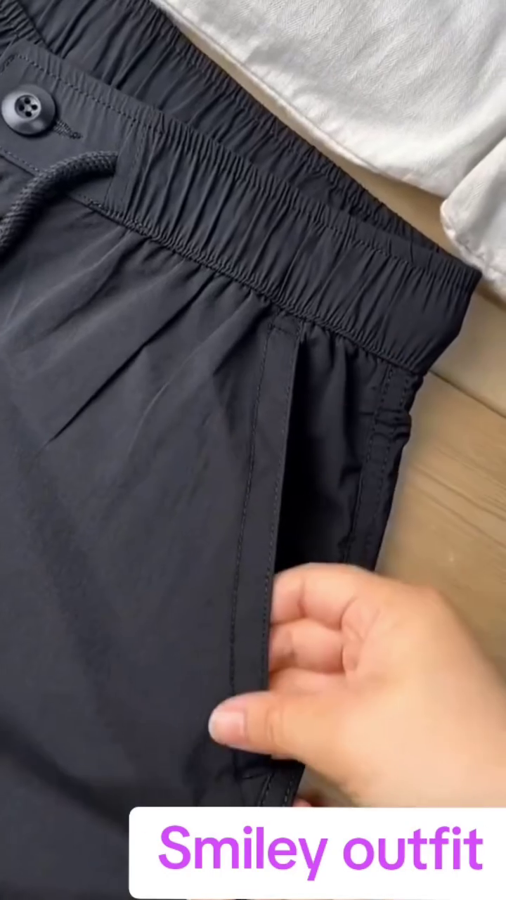 Men’s Black Elastic Waist Smart Casual Stretch Trousers - Image 7